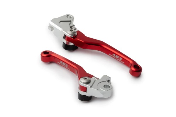 FANTIC XEF 250 2021 AS3 FRONT BRAKE & CLUTCH FLEXI LEVERS RED
