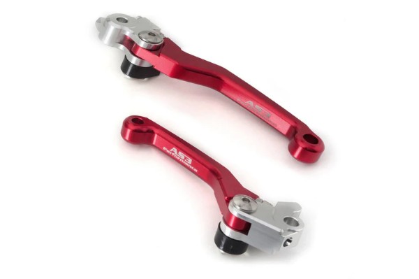GAS GAS EC XC 200 250 300 2018-2020 AS3 FRONT BRAKE & CLUTCH FLEXI LEVERS RED