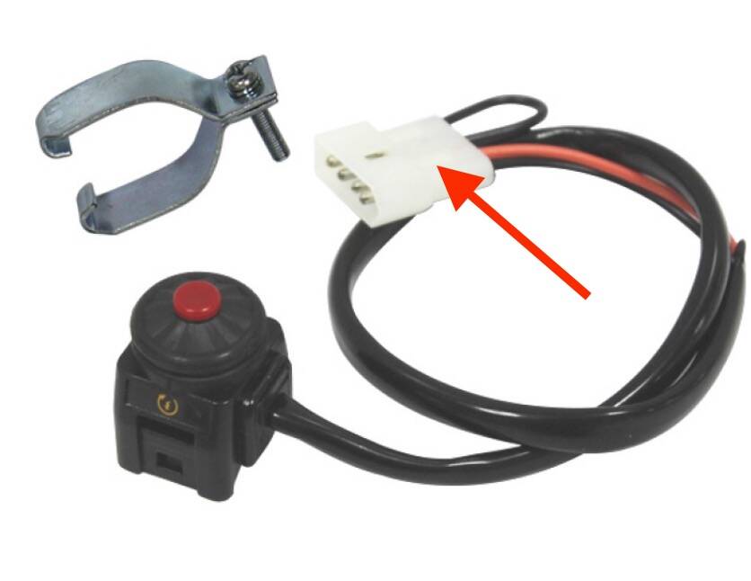 Connector for starter button